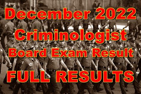 criminology board exam result december 2022|FULL RESULTS: December 2022 Criminologist board .